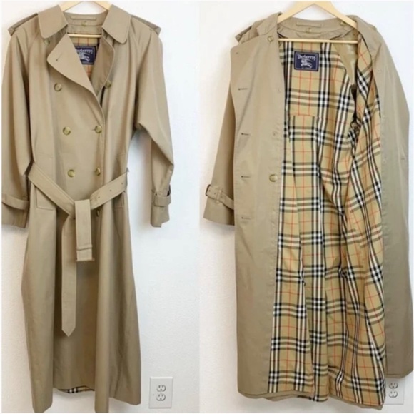 Burberrys London  | Vintage Classic Trench Coat Nova Check Lining Size US 12 L - Picture 3 of 14
